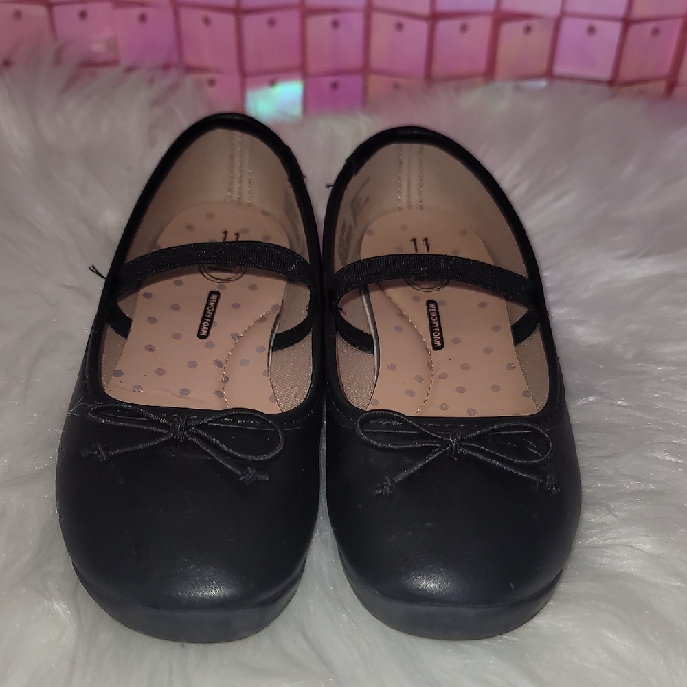 Wonder Nation Black Bow Mary Jane Shoes